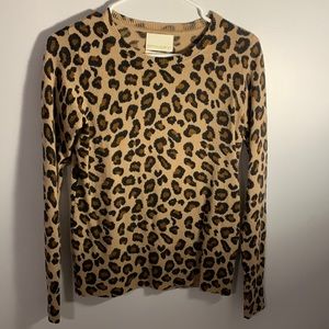 Cynthia Rowley Cashmere Leopard Sweater
